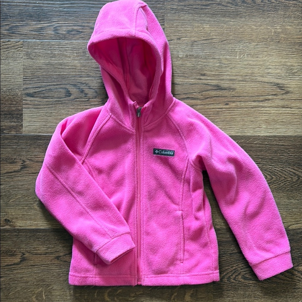 Columbia Pink Fleece Sweatshirt Cozy Zip-Up